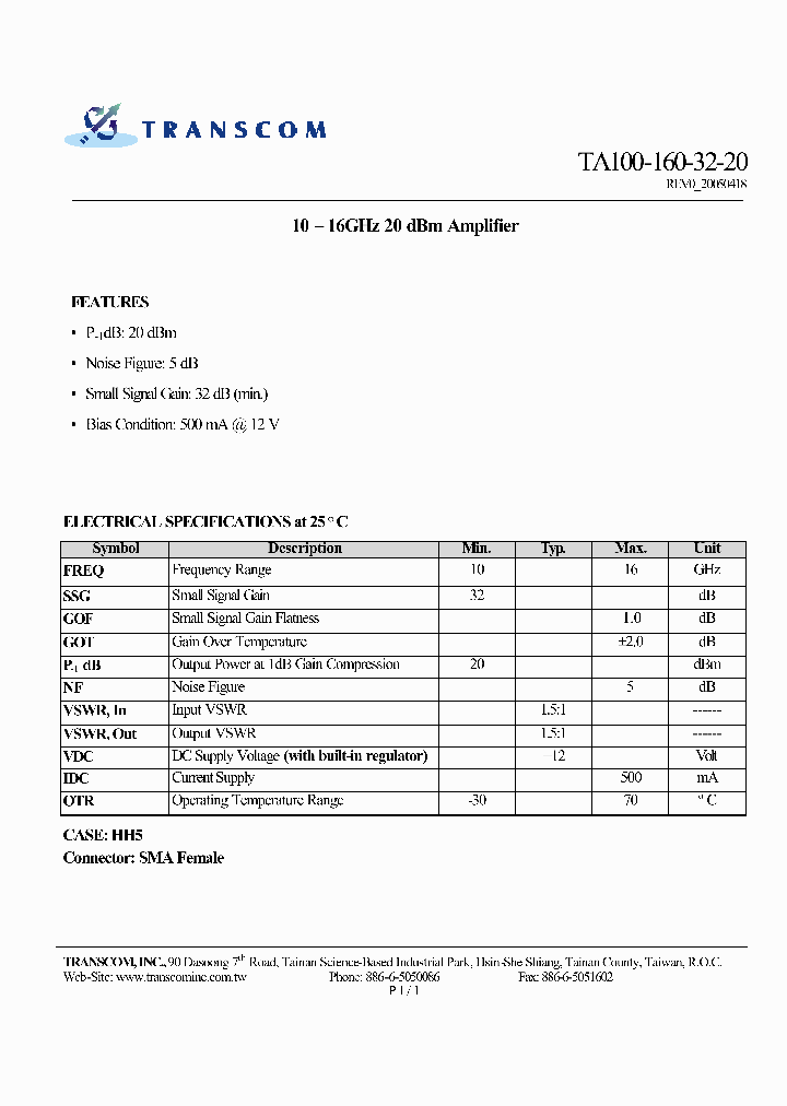 TA100-160-32-20_1050097.PDF Datasheet