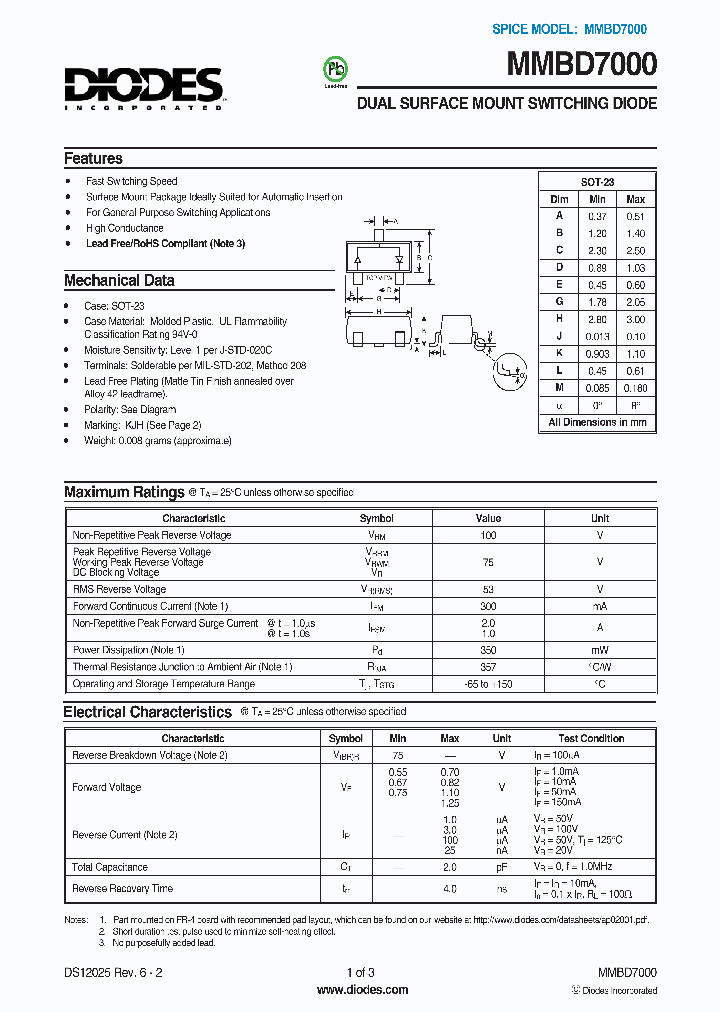 MMBD7000-7-F_1052218.PDF Datasheet