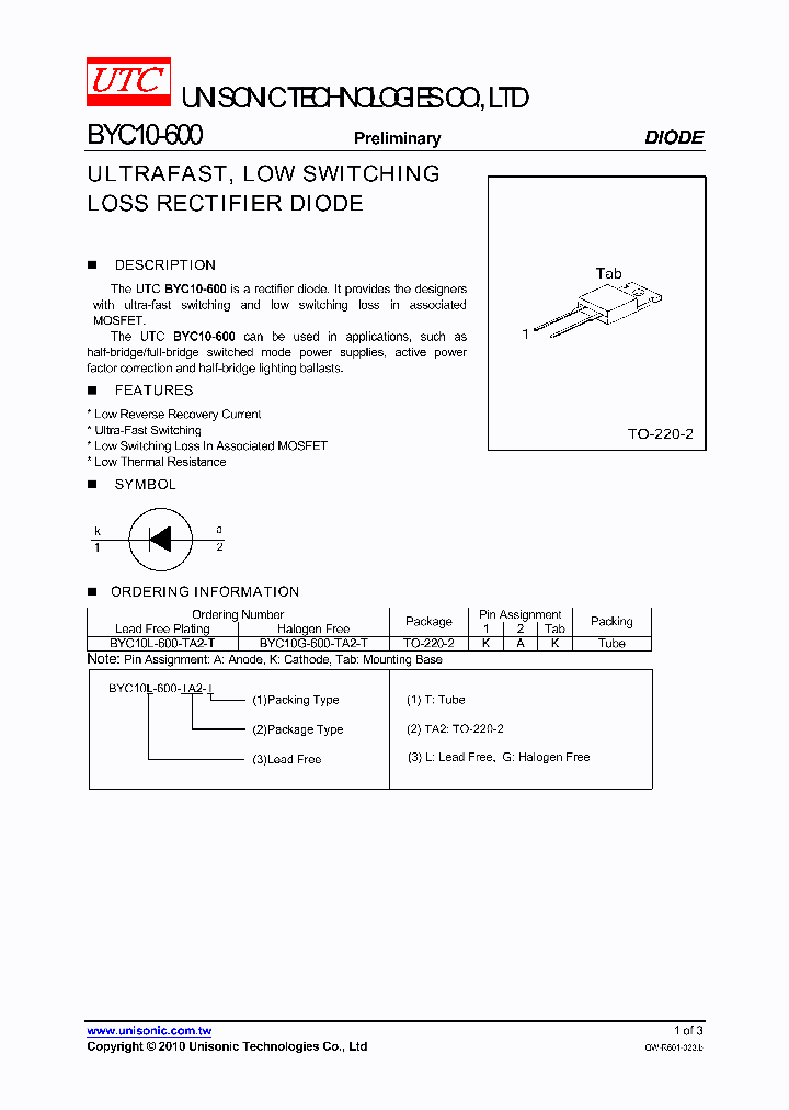 BYC10L-600-TA2-T_1055506.PDF Datasheet