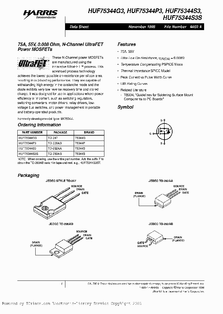 HUF75344S3_668699.PDF Datasheet
