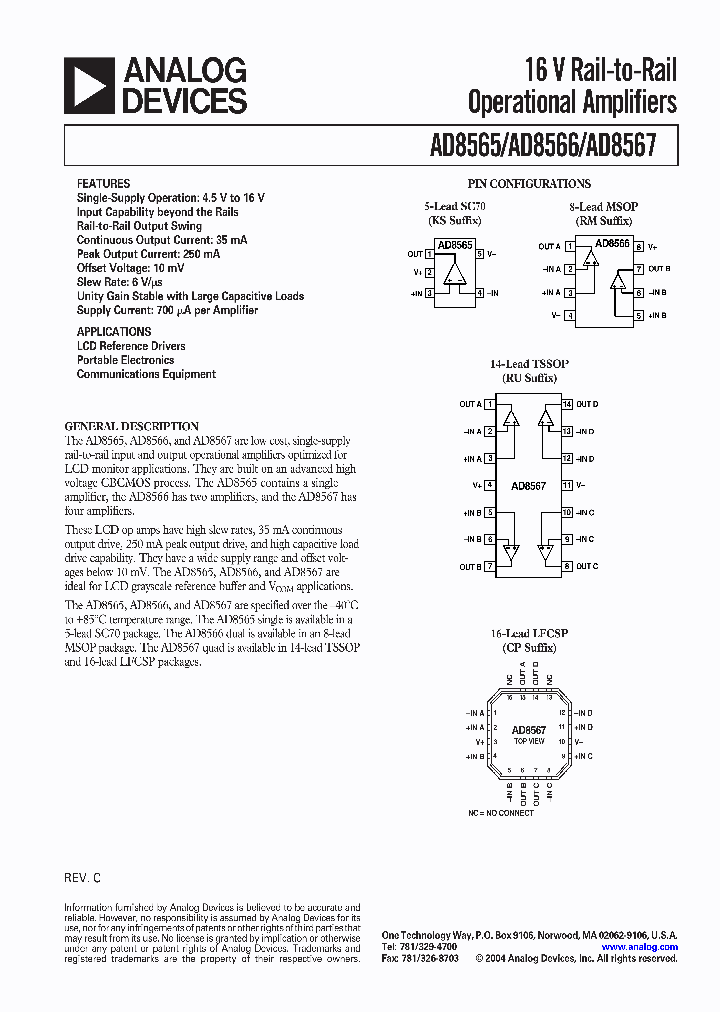 AD8567ACP-R2_954482.PDF Datasheet