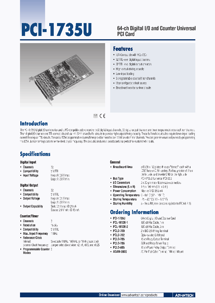 PCI-1735U_1079096.PDF Datasheet