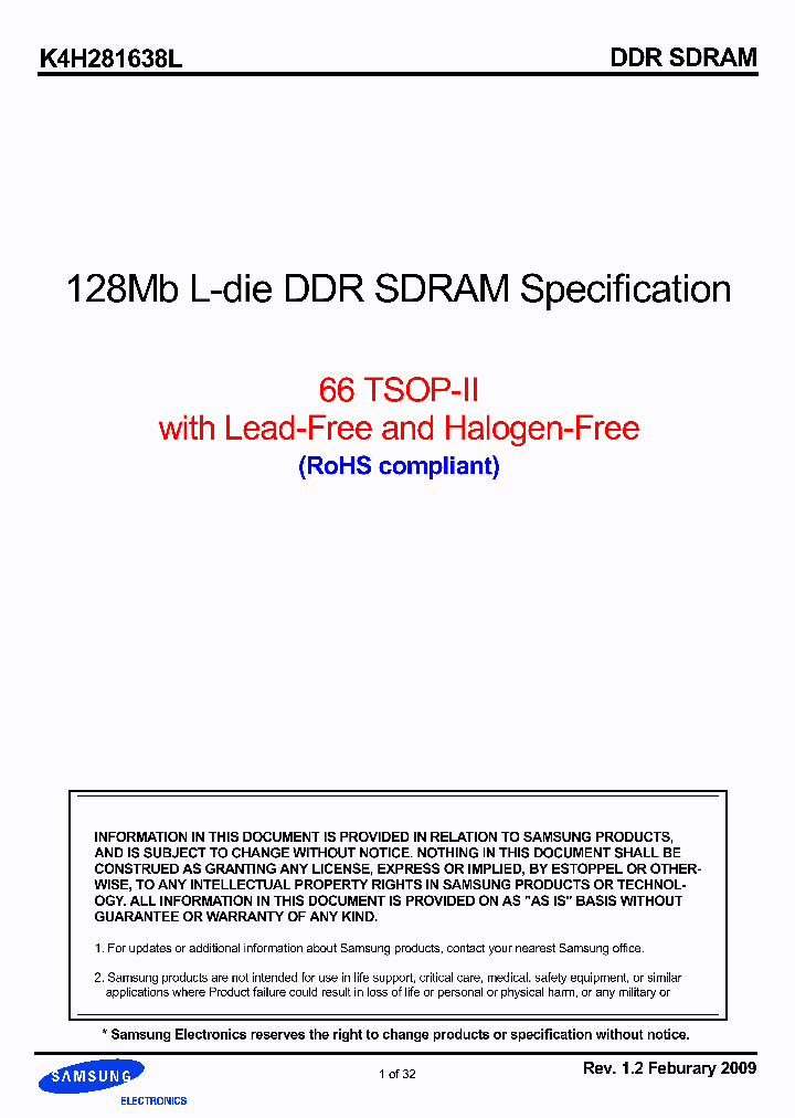 K4H281638L-LCB3_1095391.PDF Datasheet