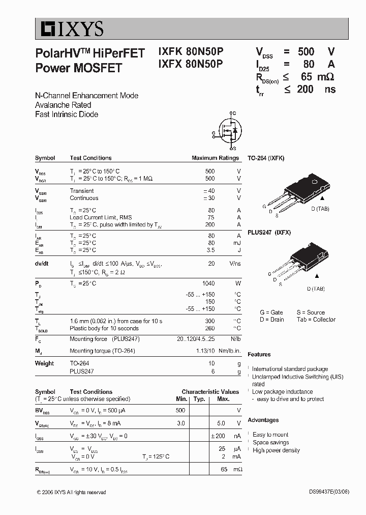 IXFK80N50P_1097642.PDF Datasheet