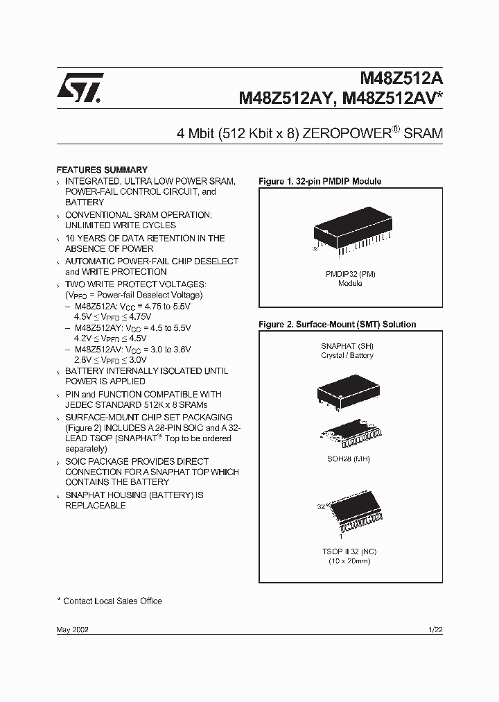M48Z512A-85PM1_975505.PDF Datasheet
