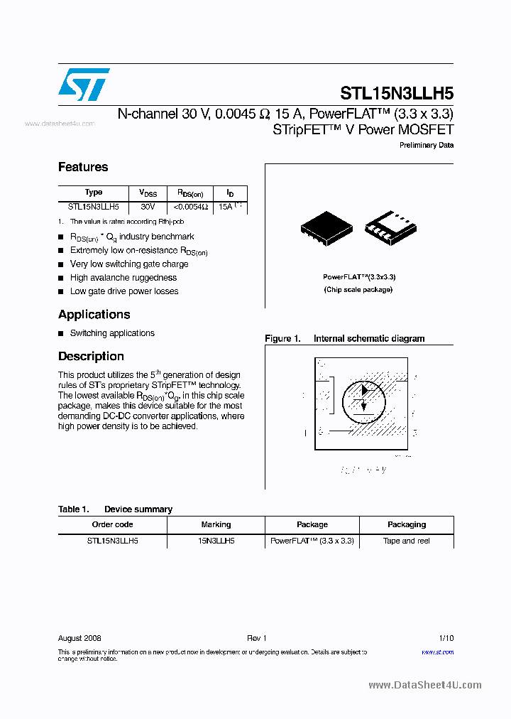 STL15N3LLH5_771725.PDF Datasheet