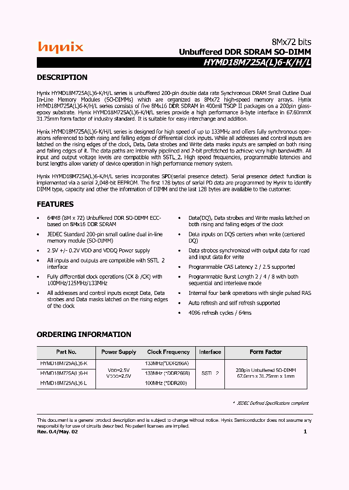 HYMD18M725AL6-K_682936.PDF Datasheet
