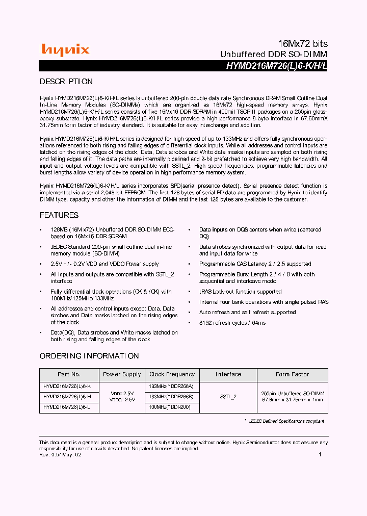 HYMD216M726L6-K_682938.PDF Datasheet