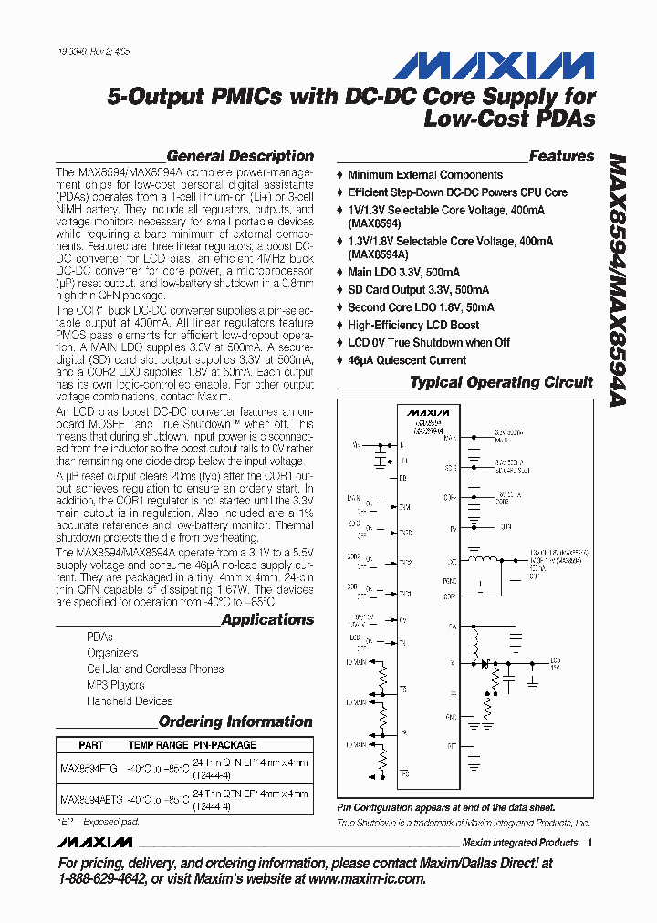 MAX8594_978857.PDF Datasheet