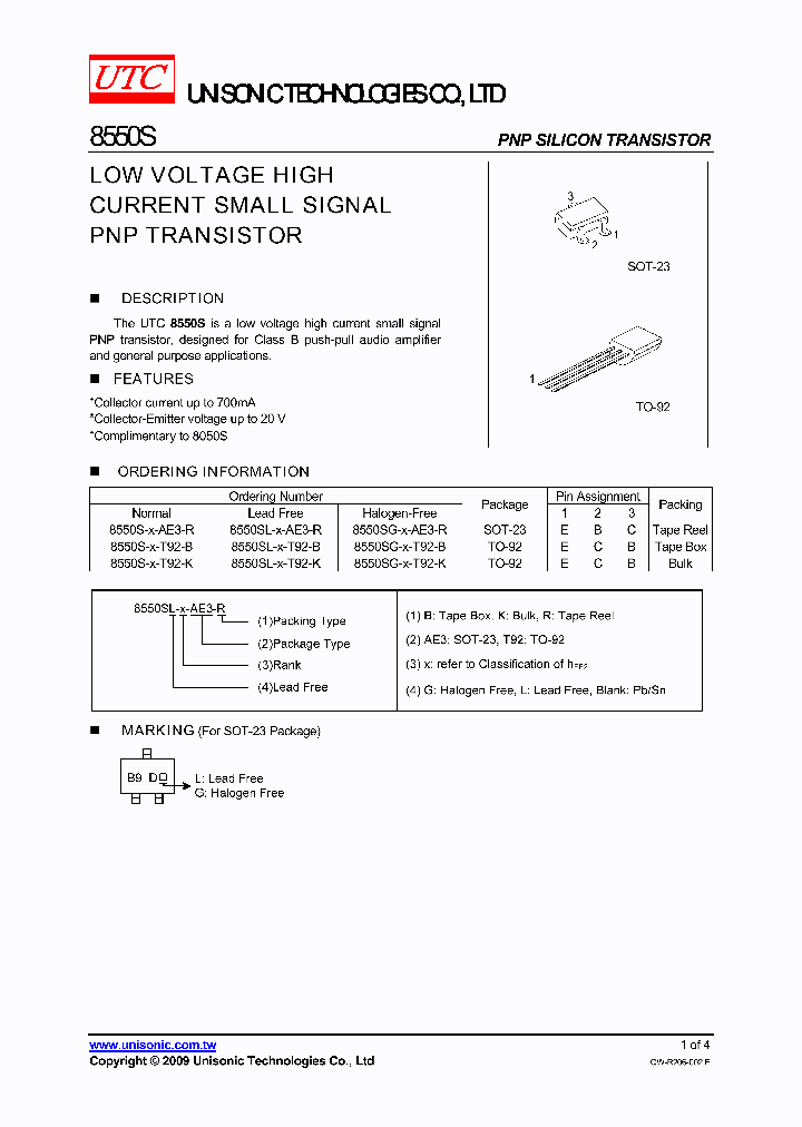 8550SG-X-T92-K_1107841.PDF Datasheet