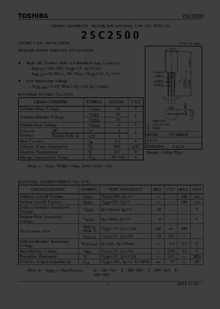 2SC2500_981002.PDF Datasheet