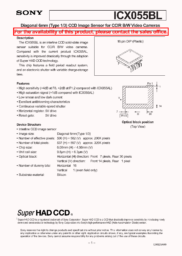 ICX055BL_981196.PDF Datasheet