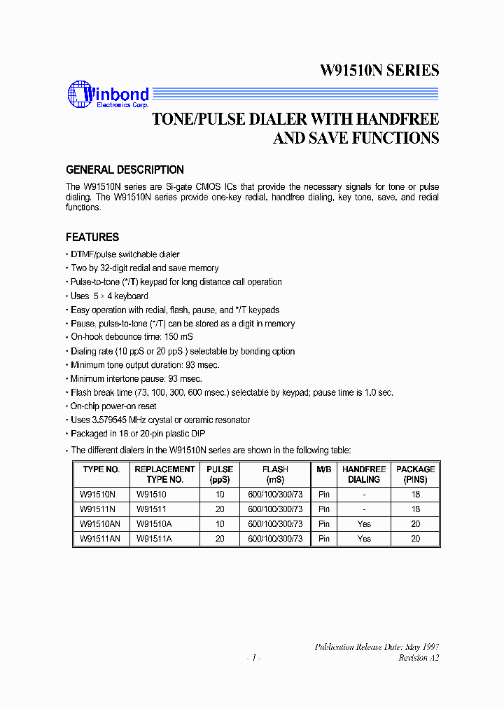 W91511AN_982017.PDF Datasheet