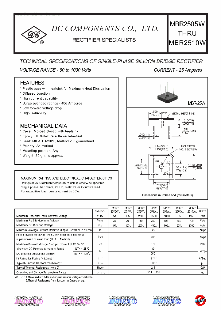 MBR258W_776467.PDF Datasheet