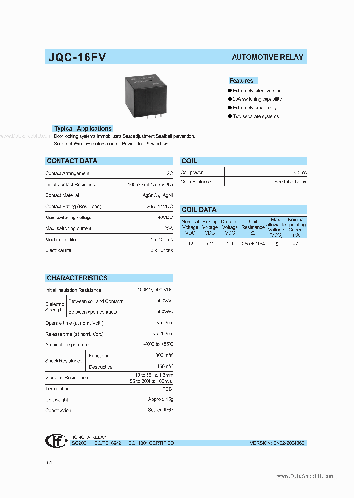 JQC-16FV_778820.PDF Datasheet