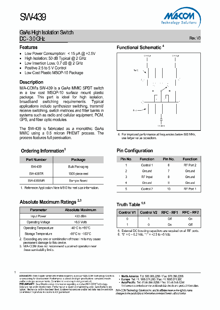 SW-439_1110964.PDF Datasheet