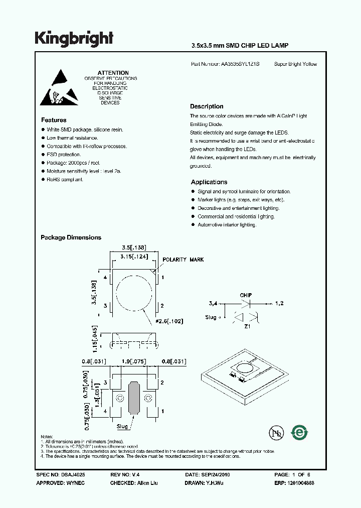 AA3535SYL1Z1S_1111490.PDF Datasheet
