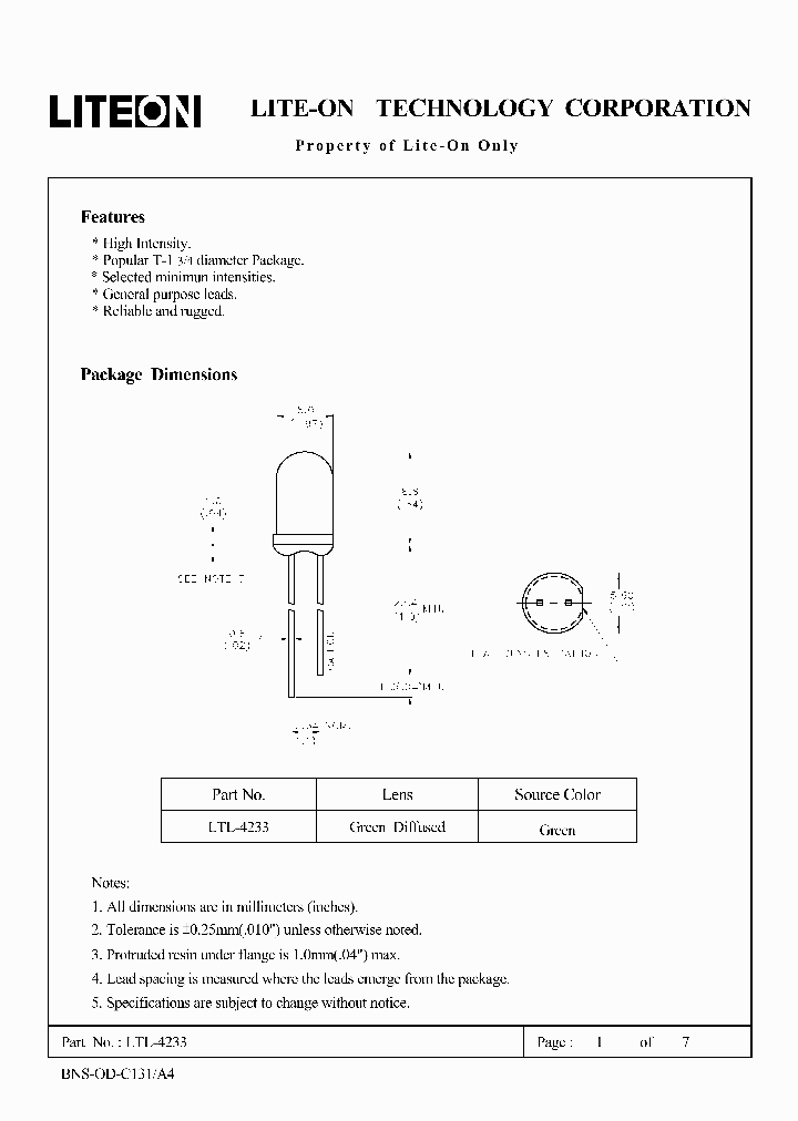 LTL-4233_1114444.PDF Datasheet