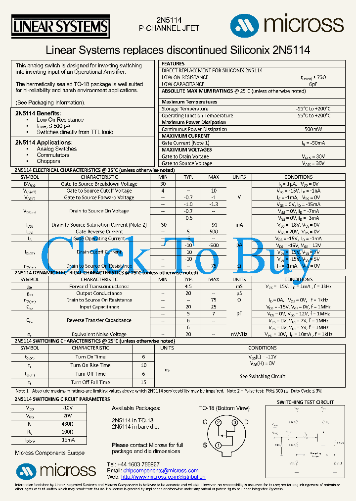 2N5114TO-18_1115188.PDF Datasheet