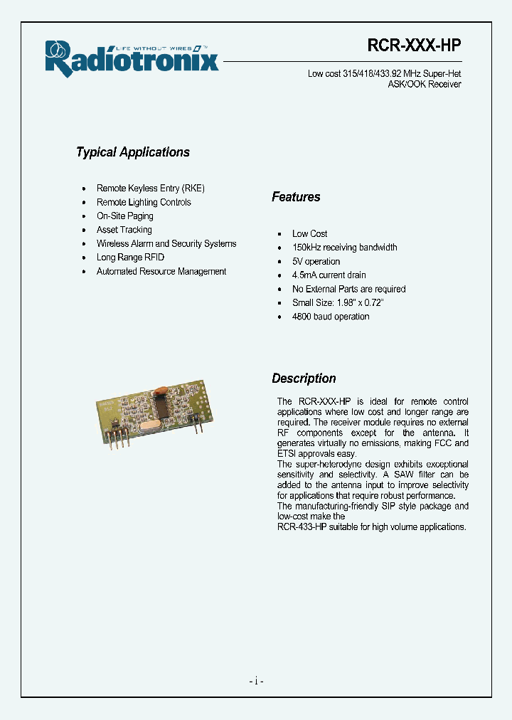 RCR-315-HP3V_685318.PDF Datasheet
