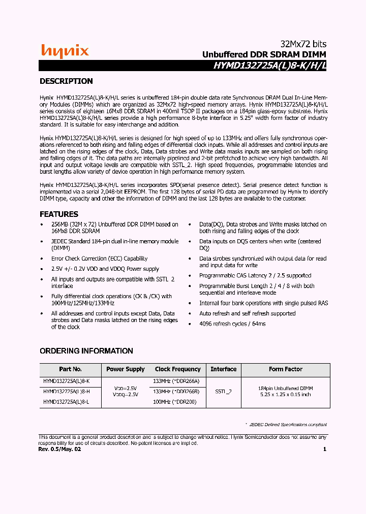 HYMD132725AL8-H_686437.PDF Datasheet