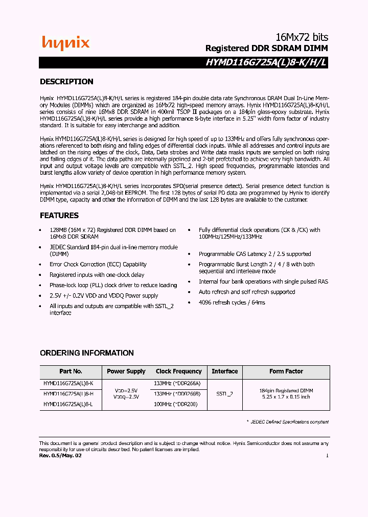 HYMD116G725AL8-K_686454.PDF Datasheet