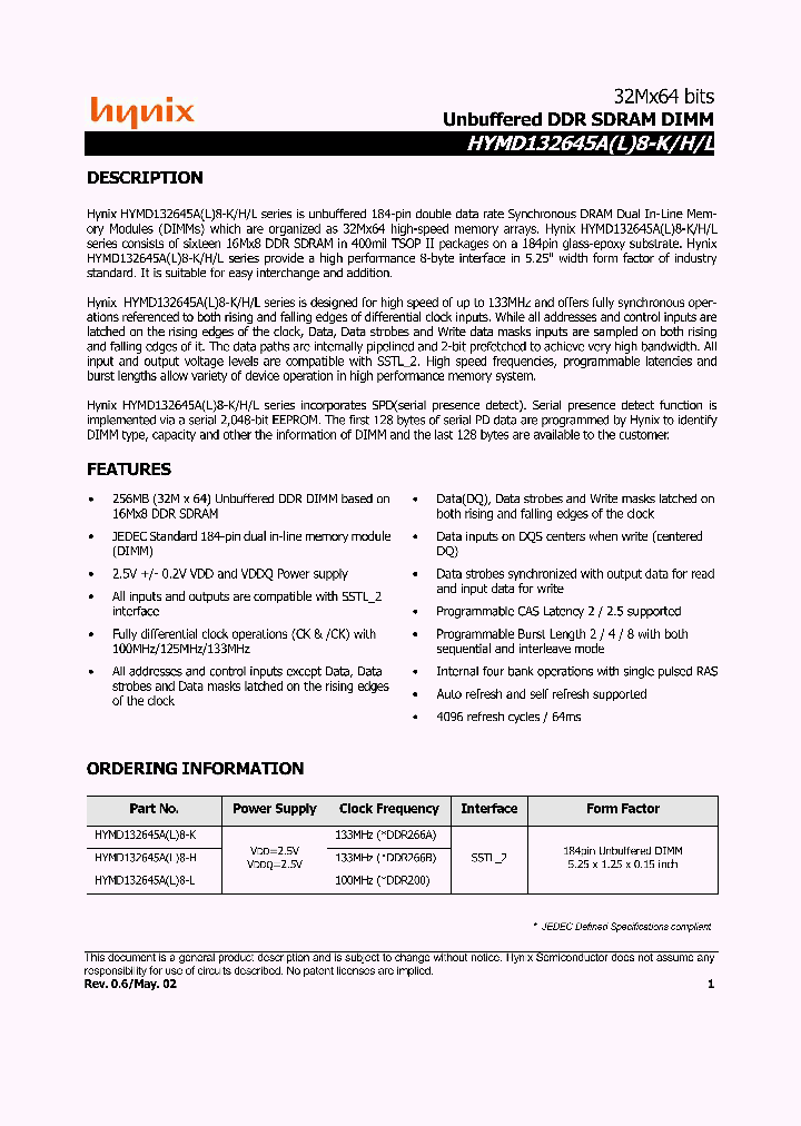 HYMD132645AL8-L_686463.PDF Datasheet