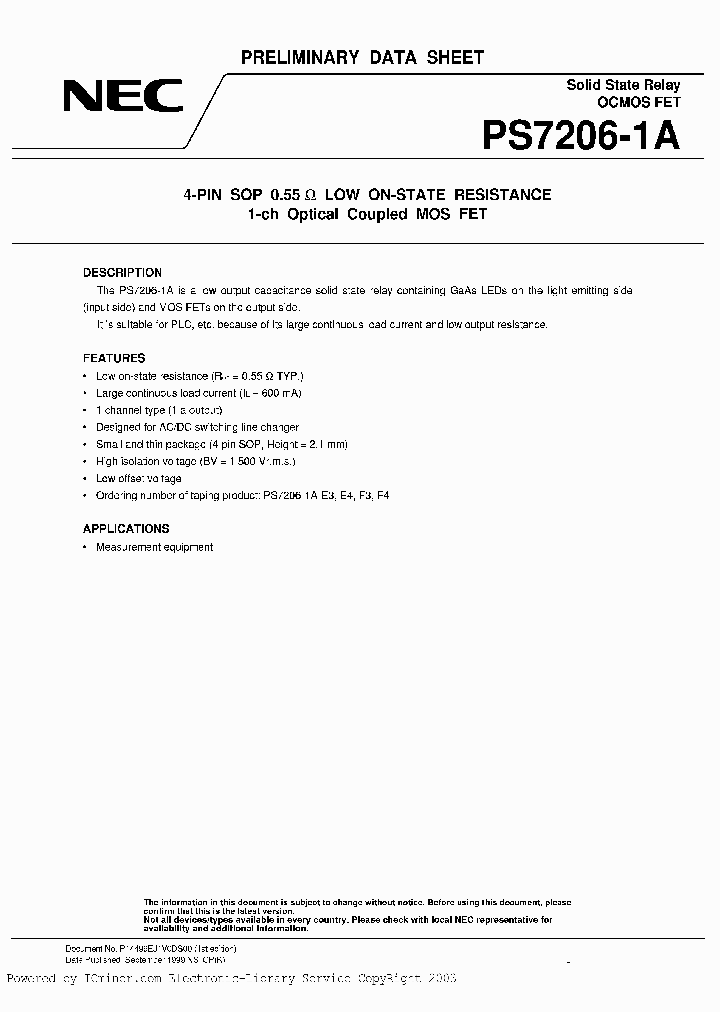PS7206-1A-E3_686813.PDF Datasheet