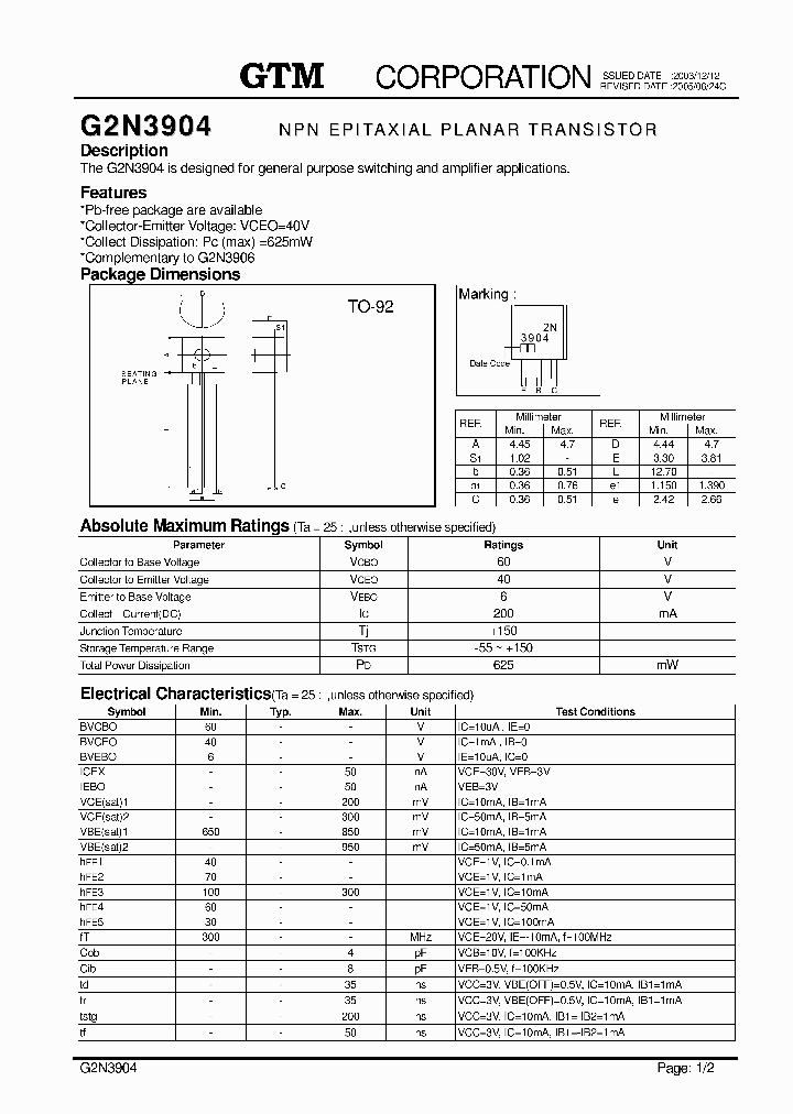 G2N3904_1121316.PDF Datasheet