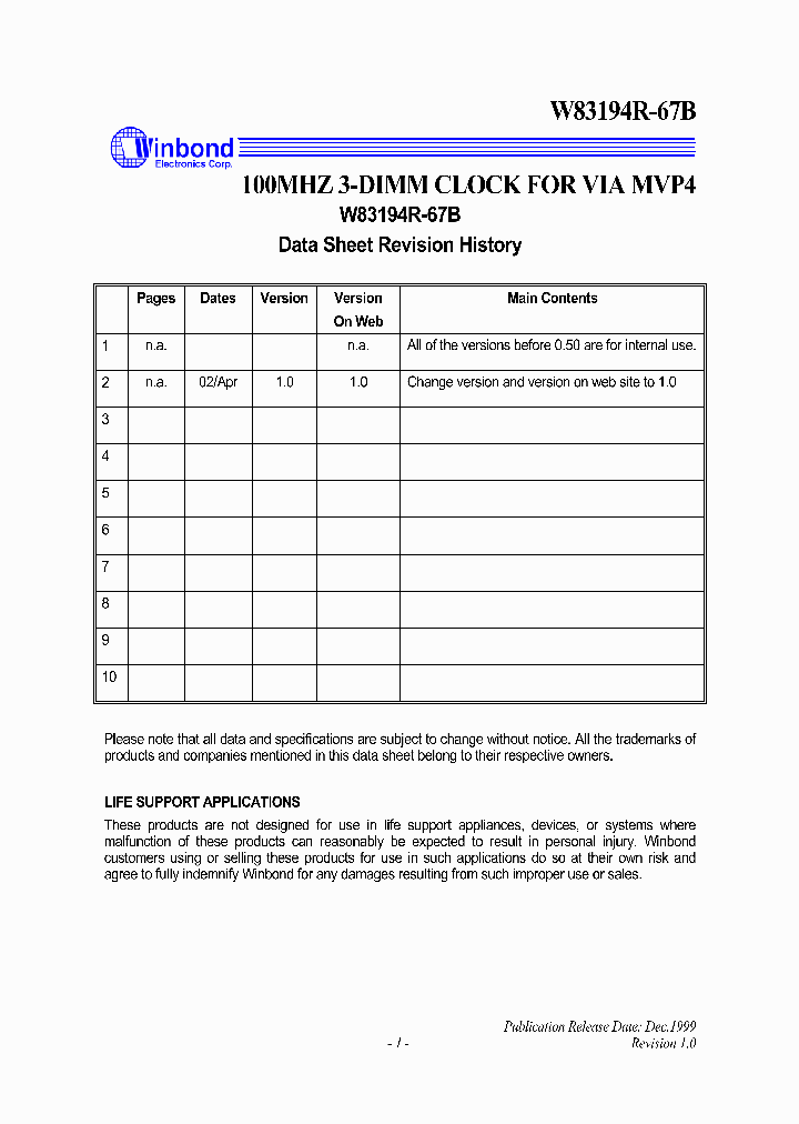 W83194R-67A-67B_688506.PDF Datasheet