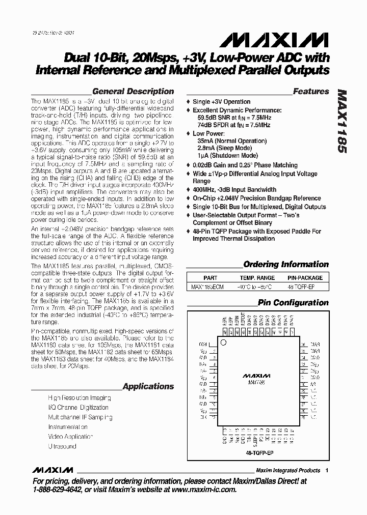 MAX1185ECM_799491.PDF Datasheet