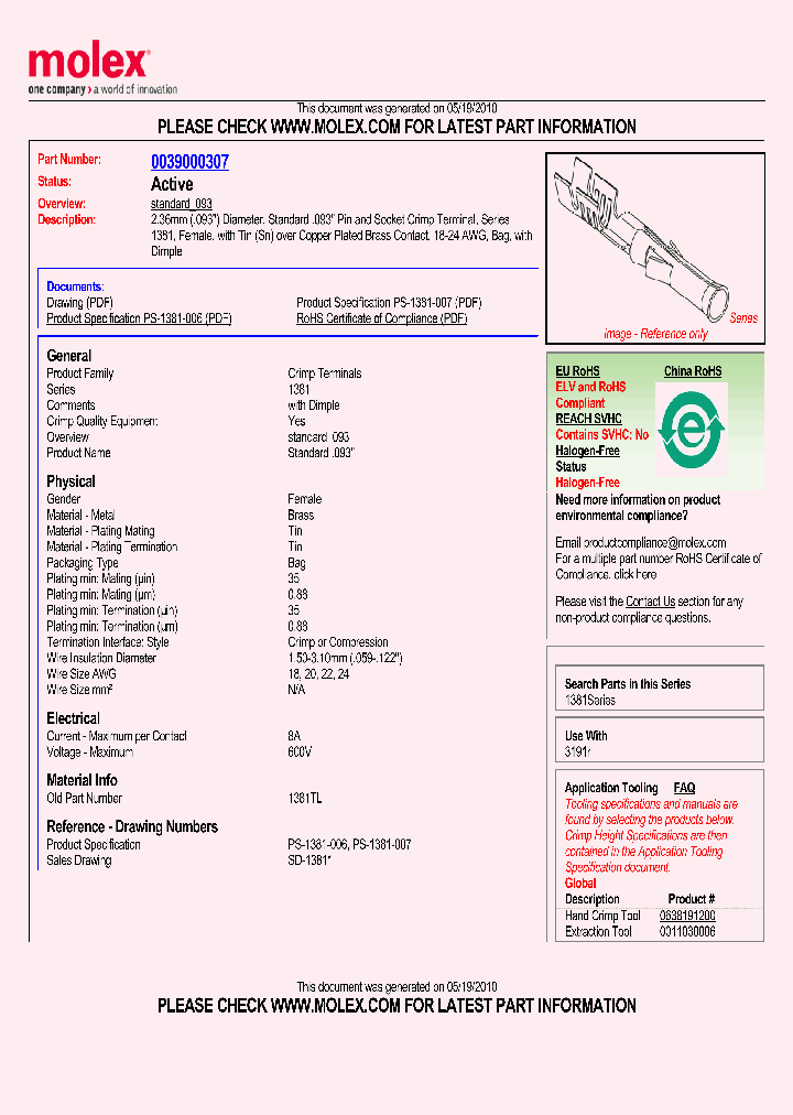 39-00-0307_1123208.PDF Datasheet