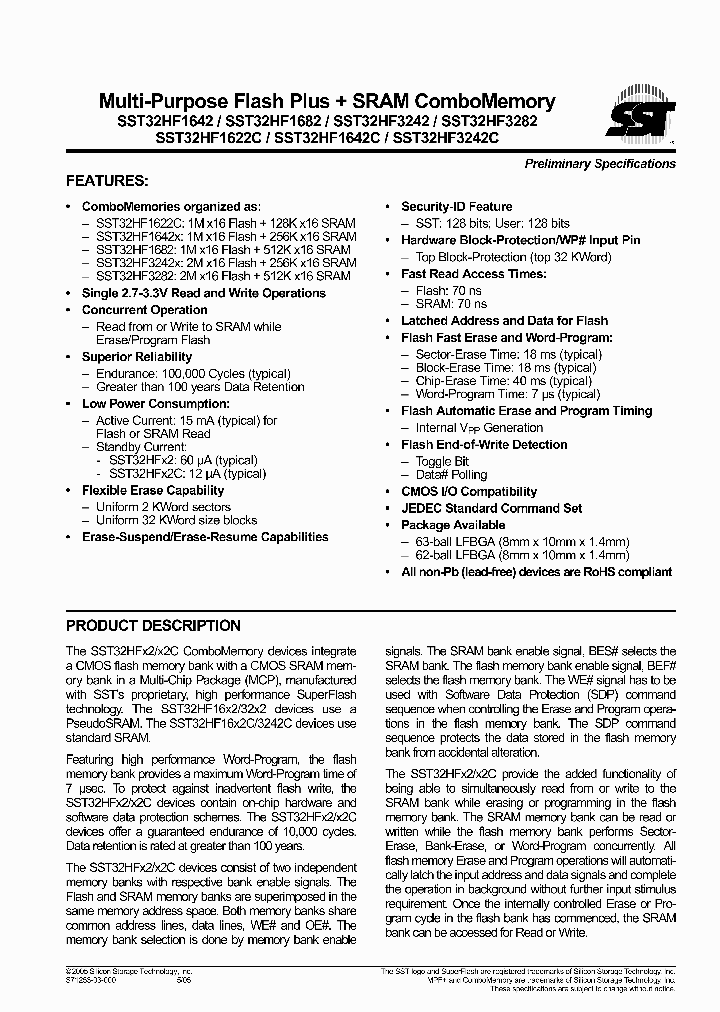 SST32HF1622C-70-4C-LS_691980.PDF Datasheet
