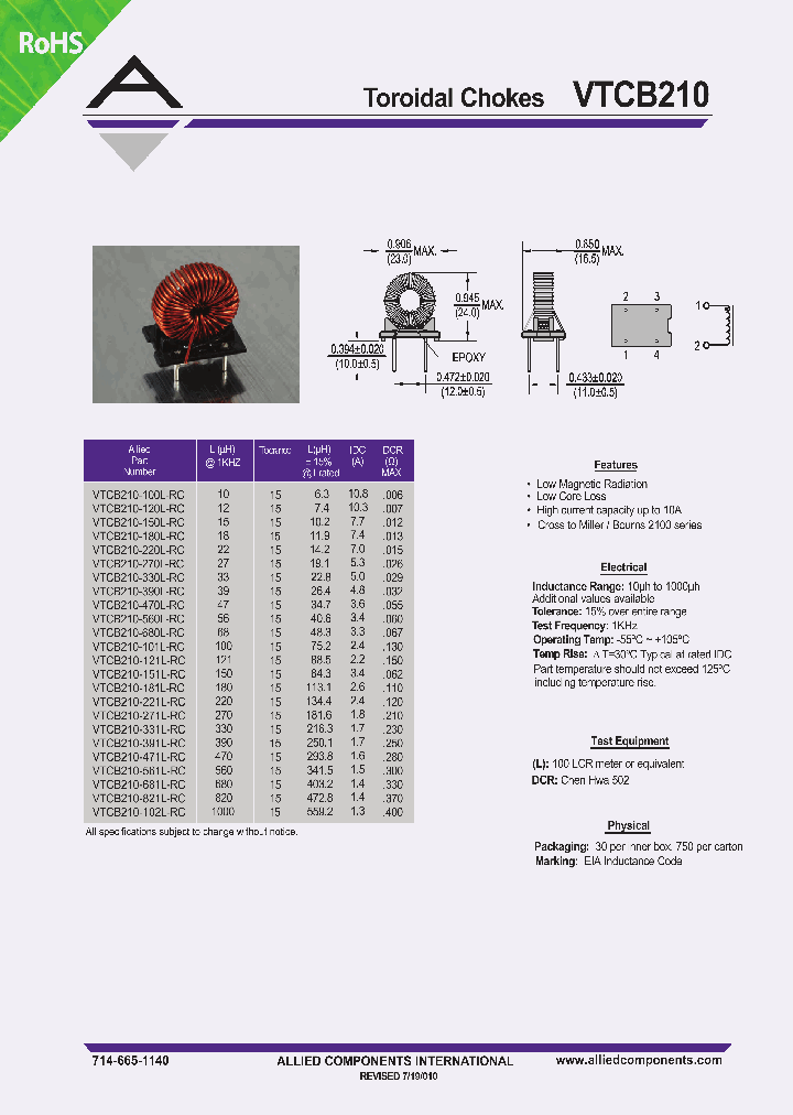 VTCB210-100L-RC_1125148.PDF Datasheet