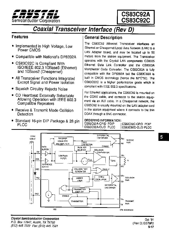 CS83C92C-CL_694197.PDF Datasheet