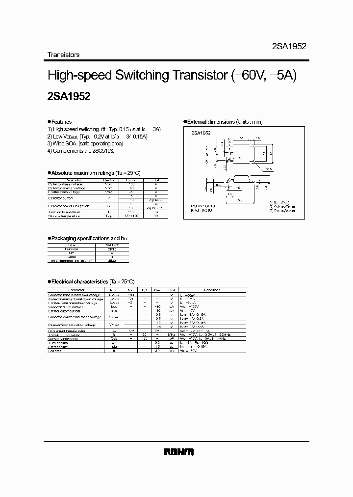 2SA1952_1023383.PDF Datasheet