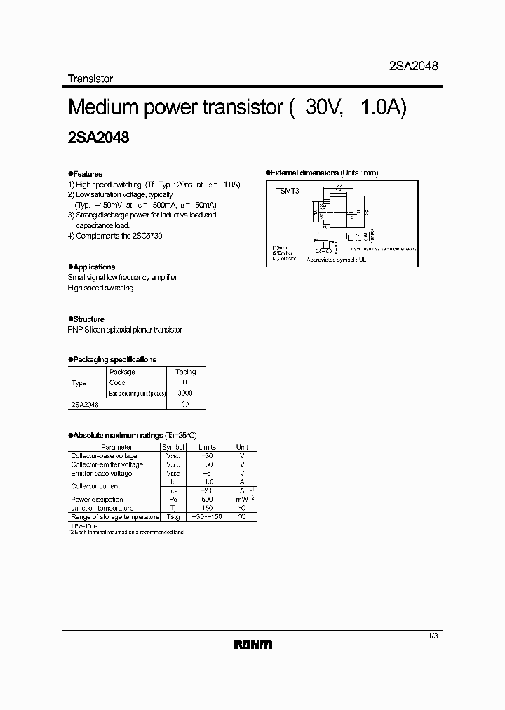 2SA2048_1023384.PDF Datasheet