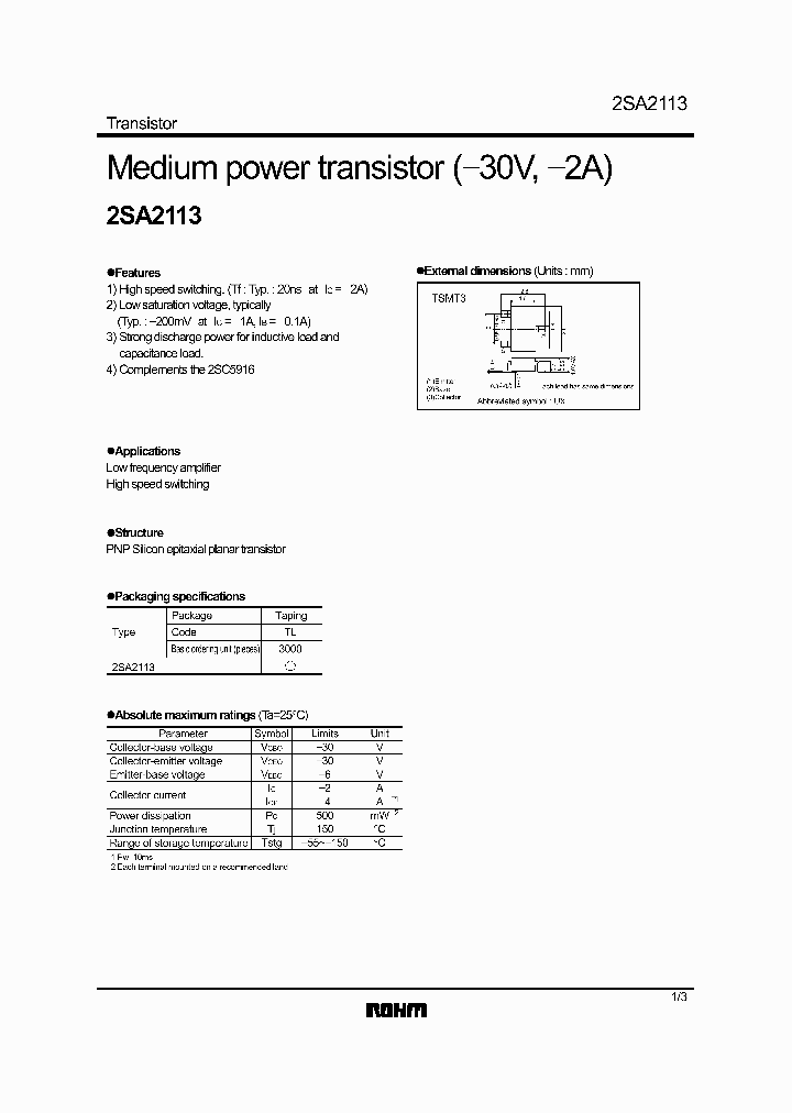 2SA2113_1023387.PDF Datasheet
