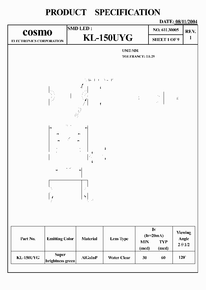 KL150UYG_1027610.PDF Datasheet