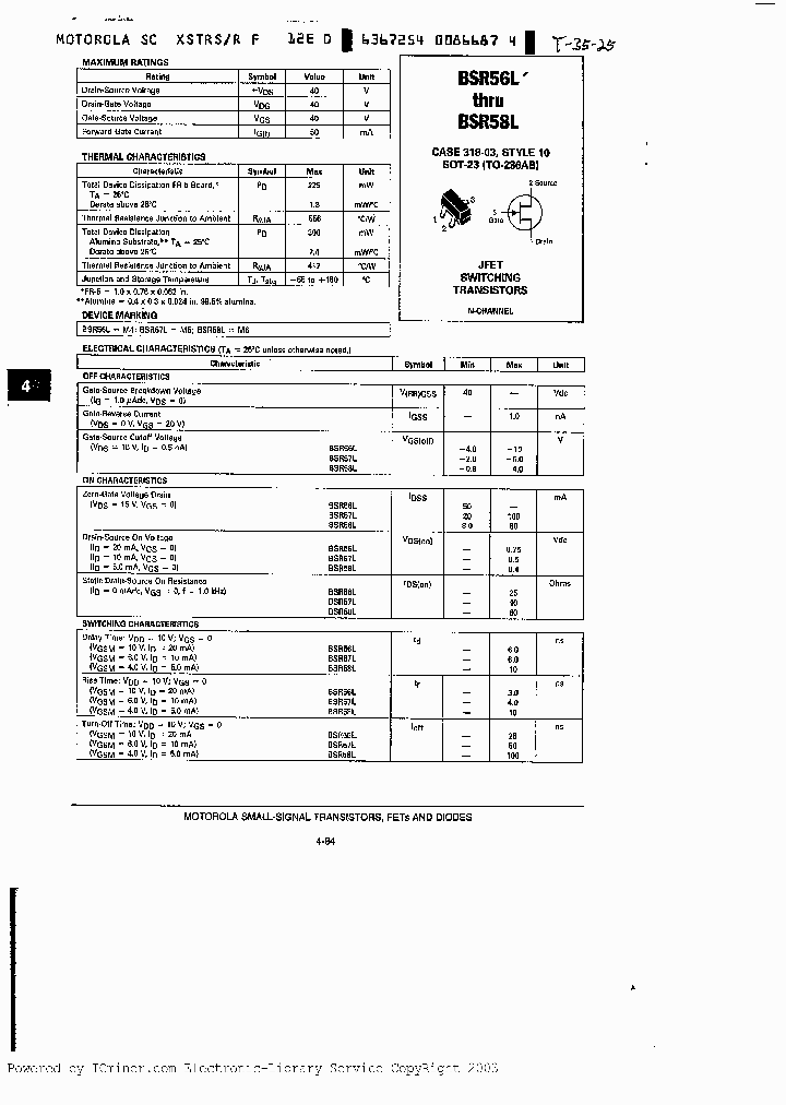 BSR56L_694944.PDF Datasheet