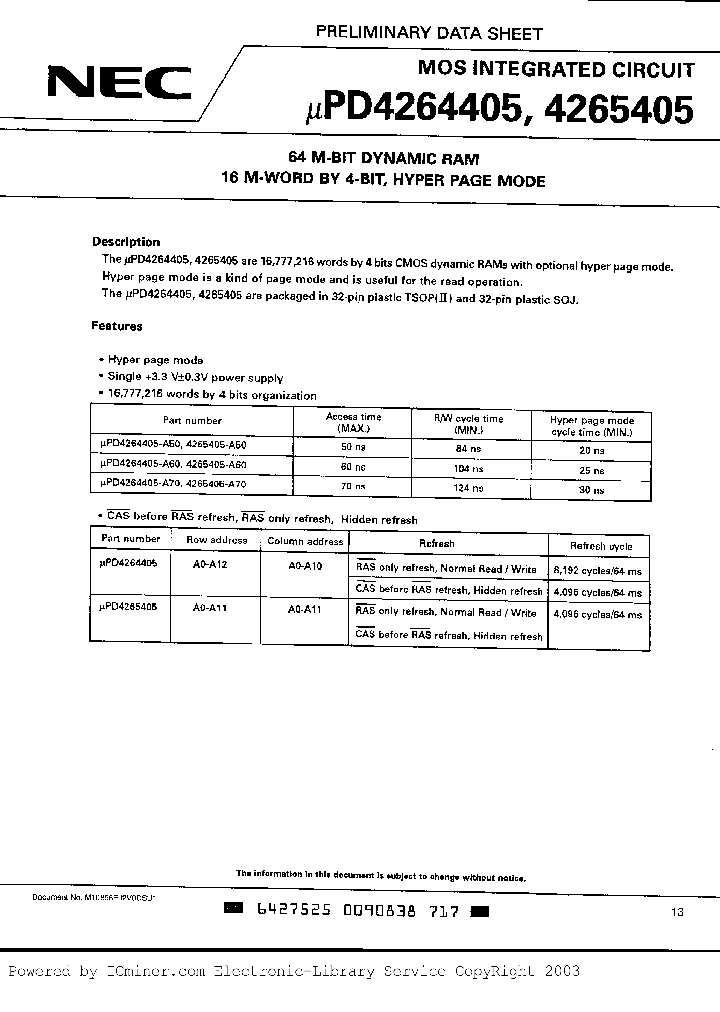 UPD4264405LE-A70_695034.PDF Datasheet