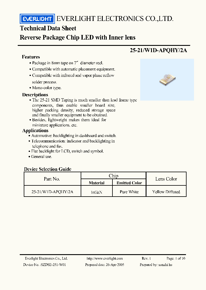 25-21-W1D-APQHY-2A_1128679.PDF Datasheet