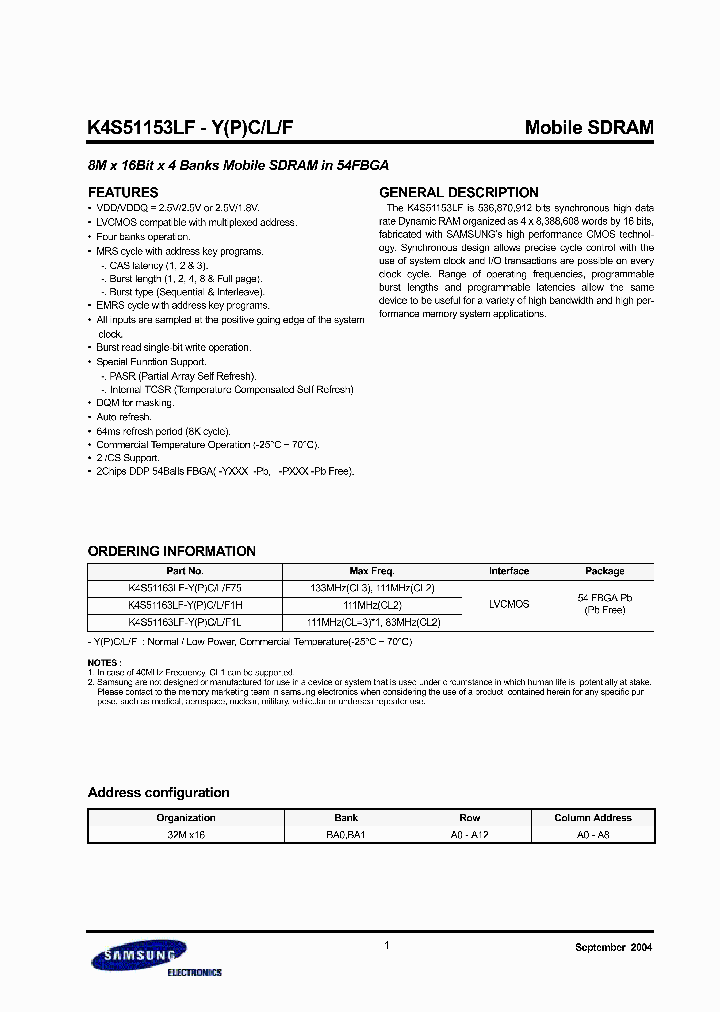 K4S51163LF-YPCLF1L_699492.PDF Datasheet