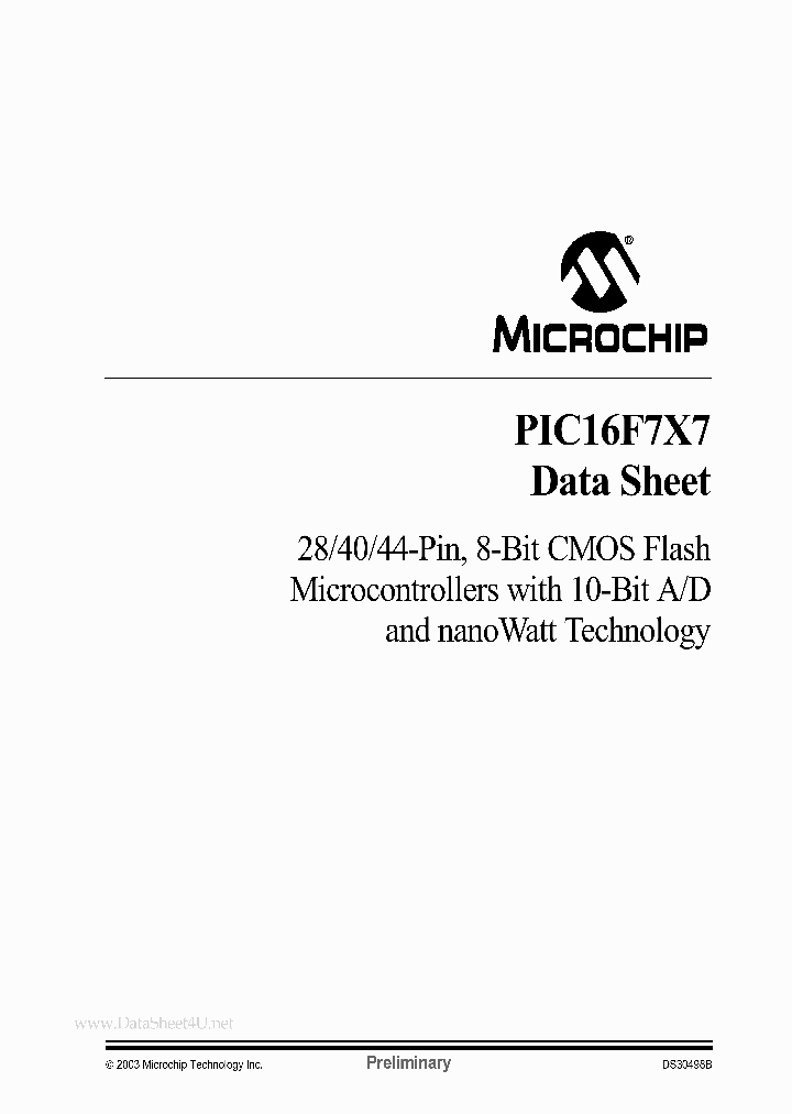 PIC16LF7X7_825836.PDF Datasheet