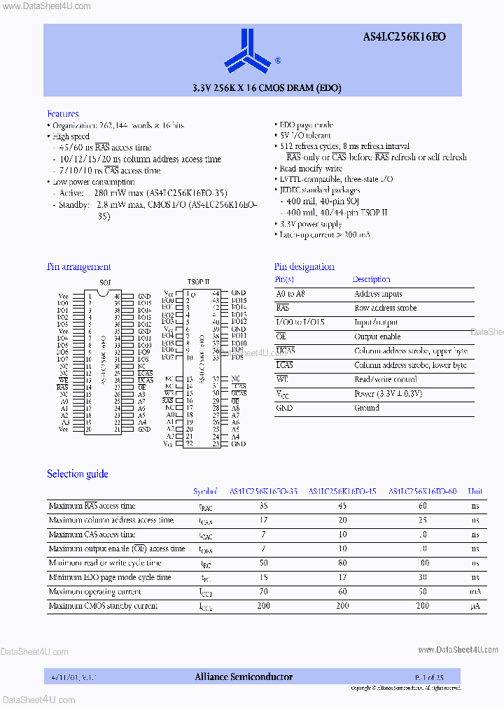 AS4LC256K16E0_826097.PDF Datasheet