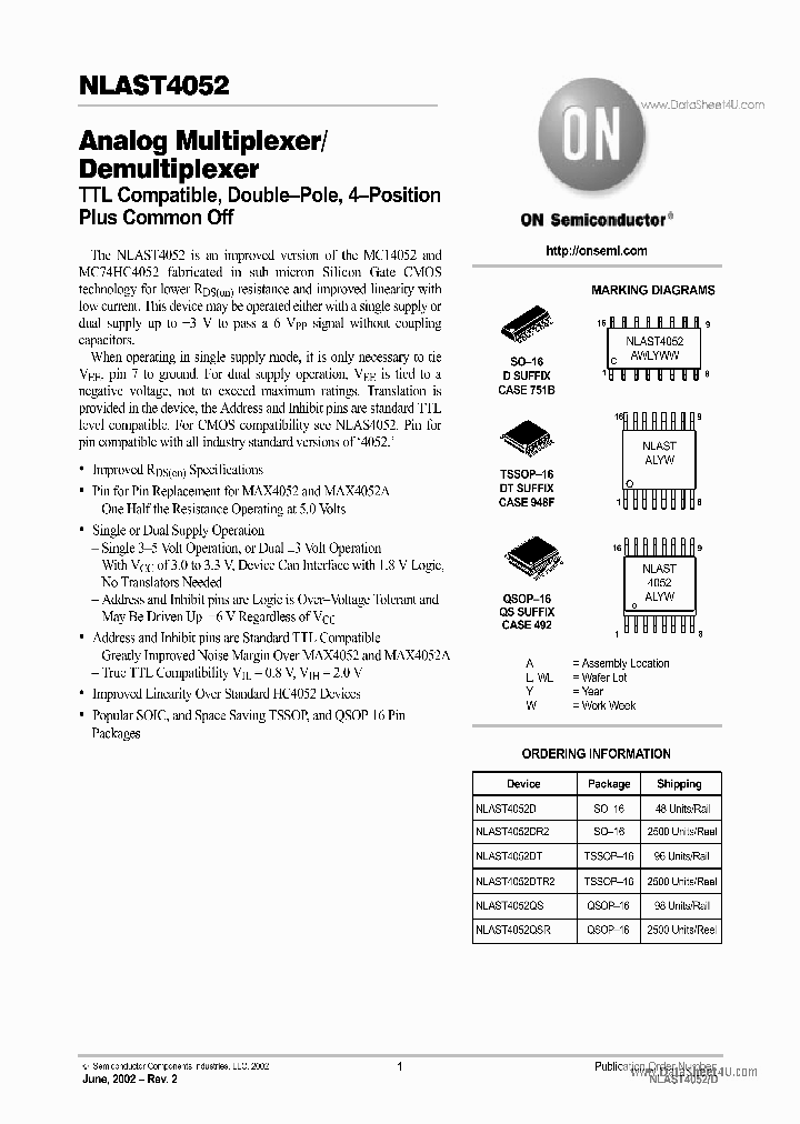 NLAST4052_827347.PDF Datasheet