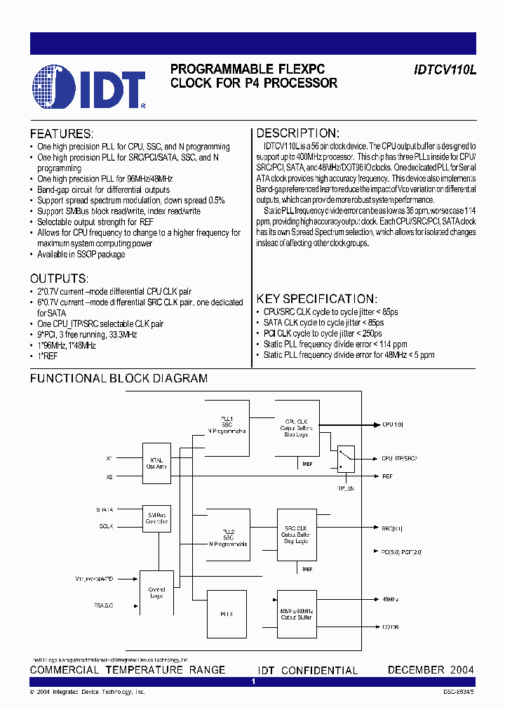 IDTCV110L_830337.PDF Datasheet