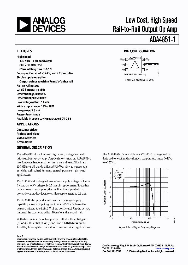 ADA4851-1YRJZ-R2_1046933.PDF Datasheet
