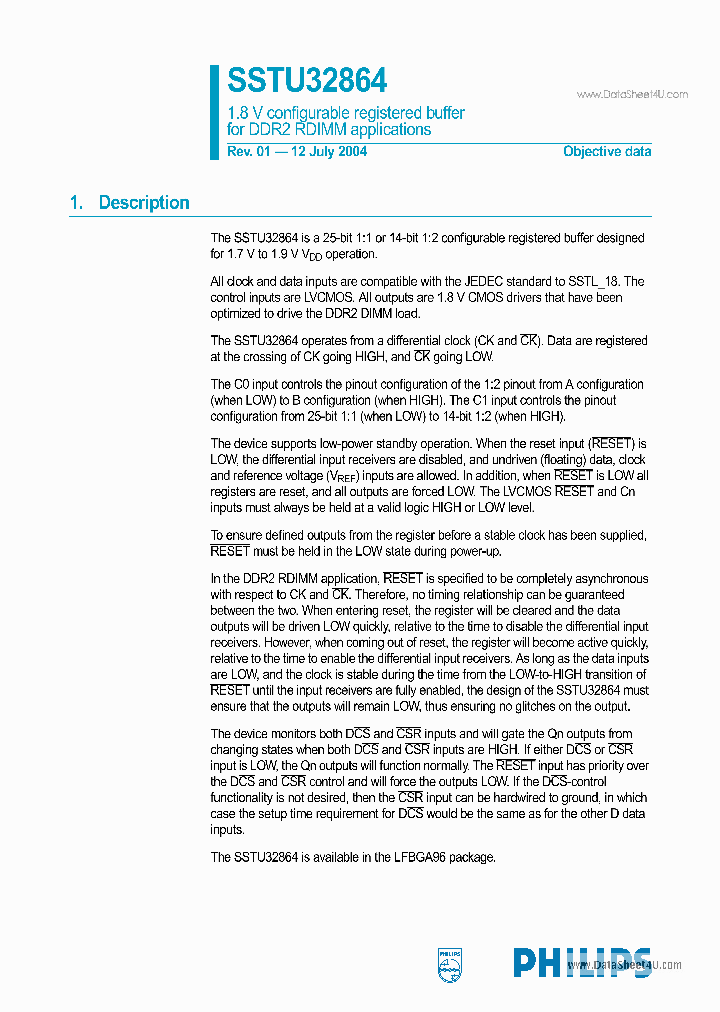 SSTU32864_831980.PDF Datasheet