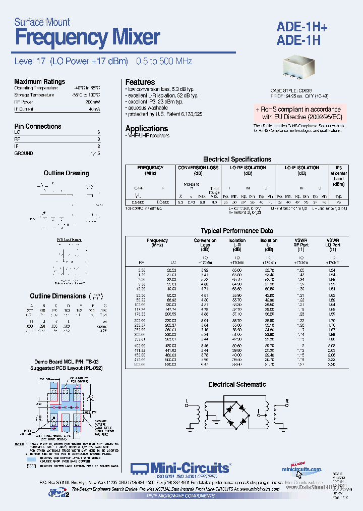 ADE-1H_856411.PDF Datasheet